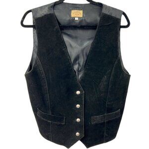 Vintage Buffalo Nickel Buttons Suede Leather Vest